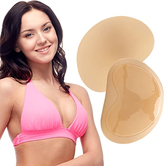 Bikini Chest Pads Push Up Set [Spirit and Rebel] Skin Colored - 2 pack One Size