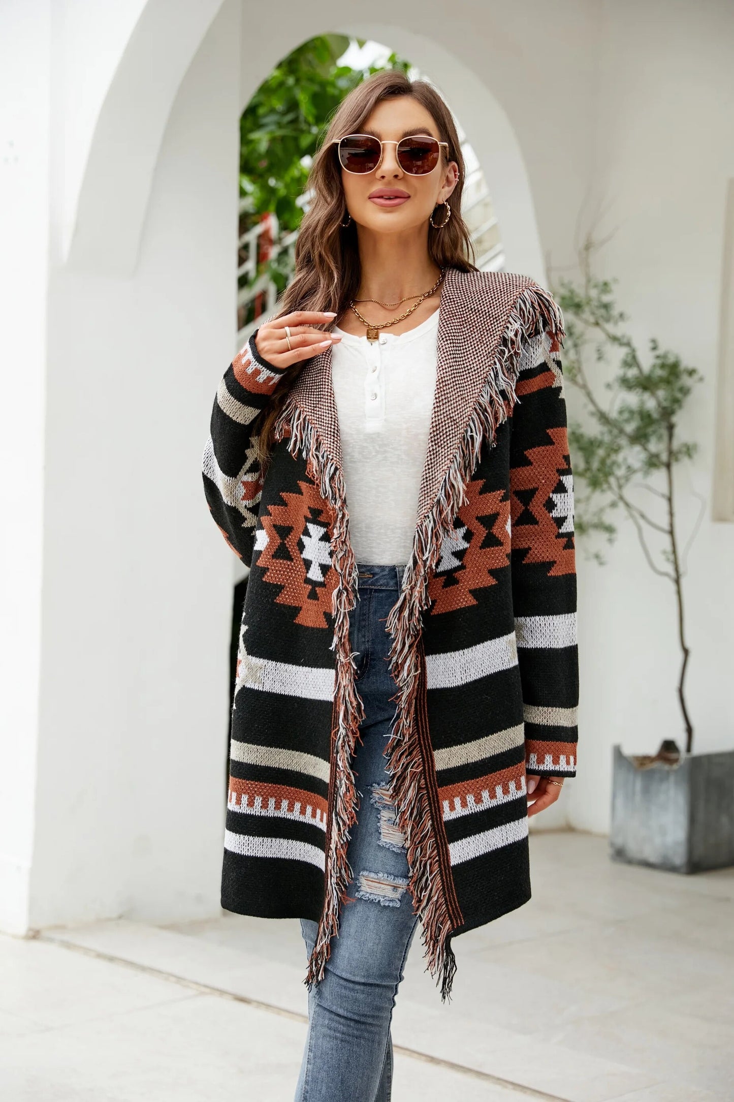 Knit Haven Boho Long Cardigan [Spirit and Rebel]   