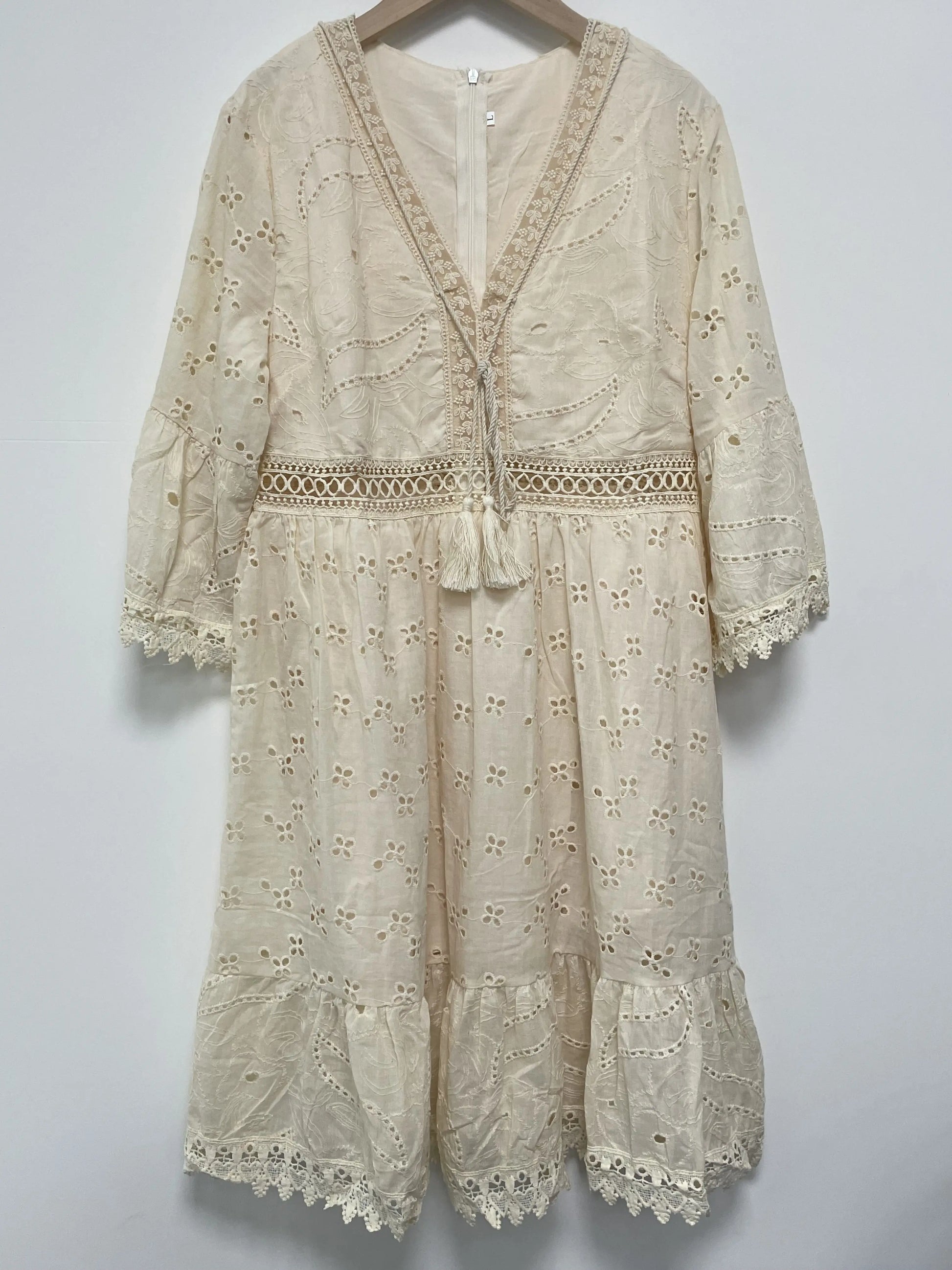 Sun-Kissed Lace Dream Boho Mini Dress [Spirit and Rebel]   