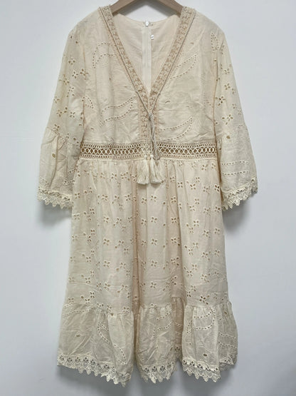 Sun-Kissed Lace Dream Boho Mini Dress [Spirit and Rebel]   