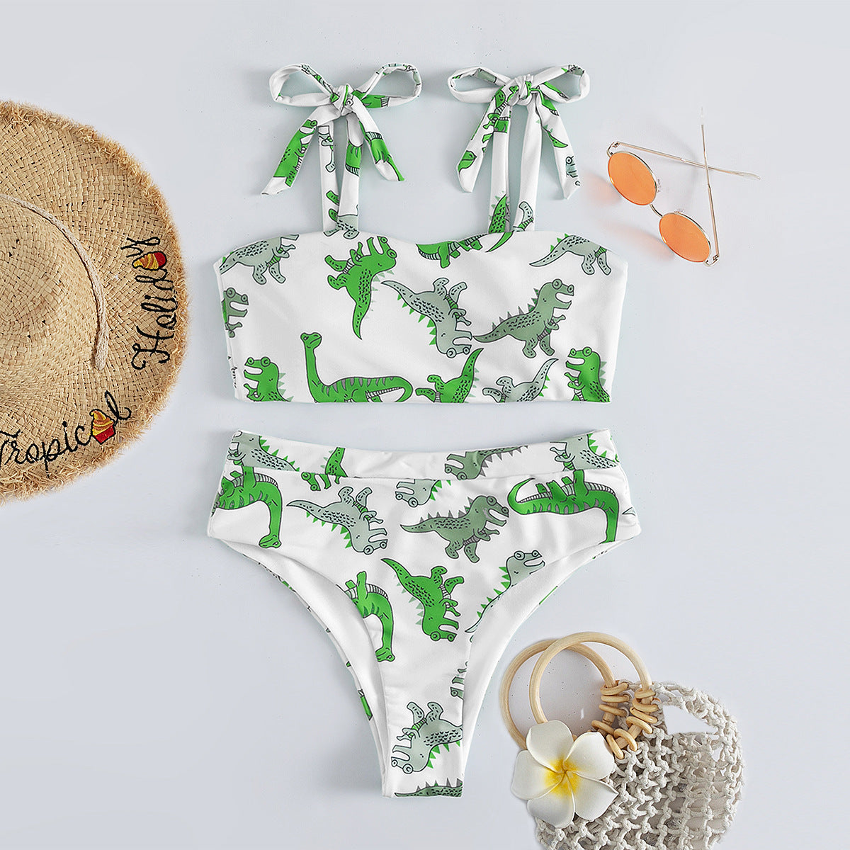 Hear Me Roar - Dinosaur Print High Waist Bikini [Spirit and Rebel]