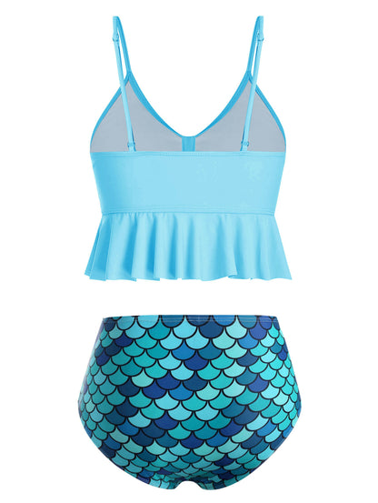 Aqua Luxe Tankini Mermaid Bikini Set [Spirit and Rebel]