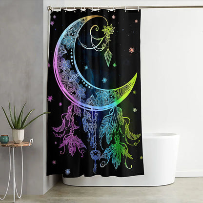 Dreamcatcher Dreamscape Curtain Boho Shower Curtain [Spirit and Rebel] Violet 150*180cm 