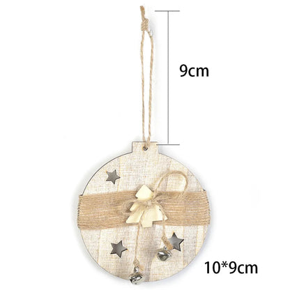 Enchanting 3-Piece Boho Christmas Wooden Pendants Set [Spirit and Rebel]   