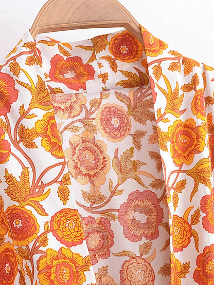 Amber Glow Floral Kimono Wrap [Spirit and Rebel]