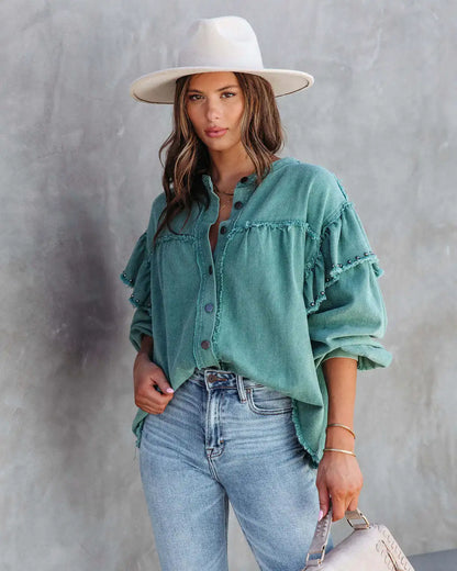 Desert Breeze Lantern Sleeve Shirt – Boho Casual Chic [Spirit and Rebel]   