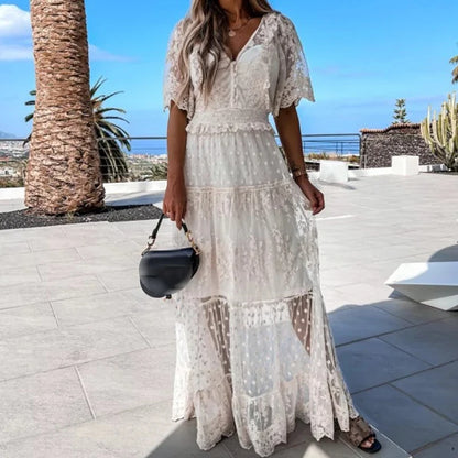 Embroidered Dream Lace Maxi Dress [Spirit and Rebel]   