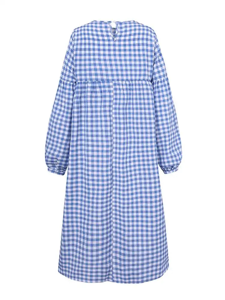 Plaid Breeze Dream Plus Size Boho Dress [Spirit and Rebel]   