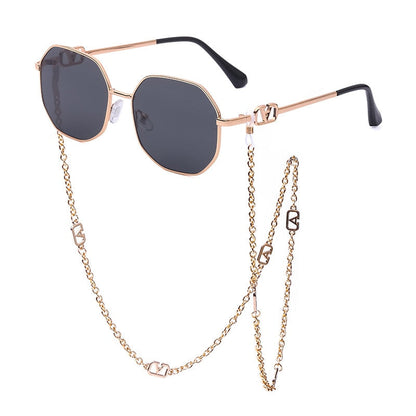 Sunshine Goddess Punk Sunglasses with Chain Sunset and Swim D1 chain sunglasses