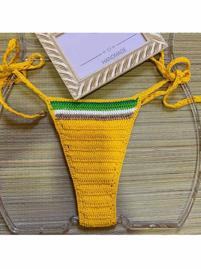 Pineapple Paradise Yellow Crochet Bikini [Spirit and Rebel]