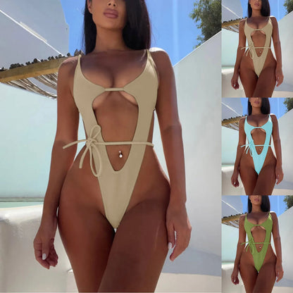 Ibiza High Cut Cut Out Swimsuit Sunset and Swim