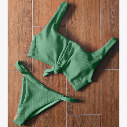 New Brazilian Bandage Push Up Padded Bikini [Spirit and Rebel] Green S