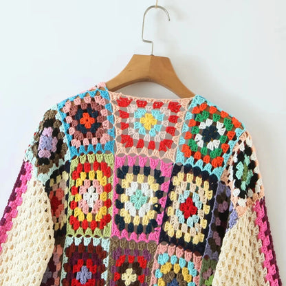 Bohemian Patchwork Dream – Handcrafted Crochet Cardigan [Spirit and Rebel]   