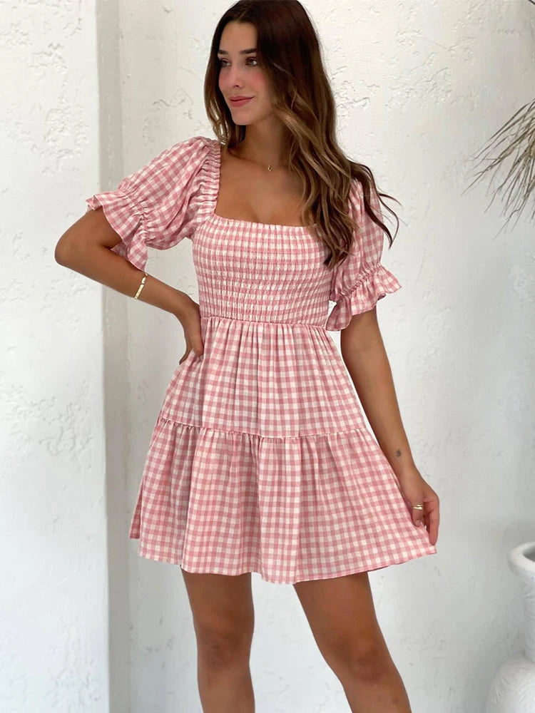 Wander free, Dream Big Gingham Dress [Spirit and Rebel]   