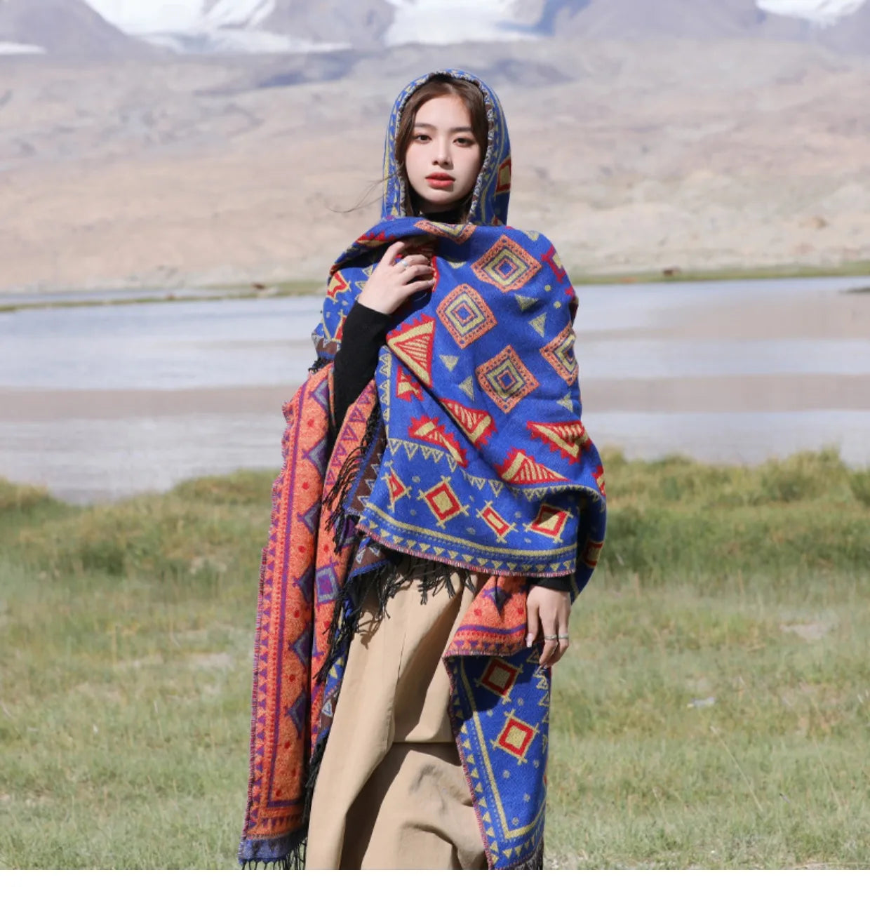 Wild Soul Gypsy Hooded Boho Poncho Cape [Spirit and Rebel]   