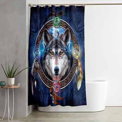 Dreamcatcher Dreamscape Curtain Boho Shower Curtain [Spirit and Rebel] Purple 150*180cm 