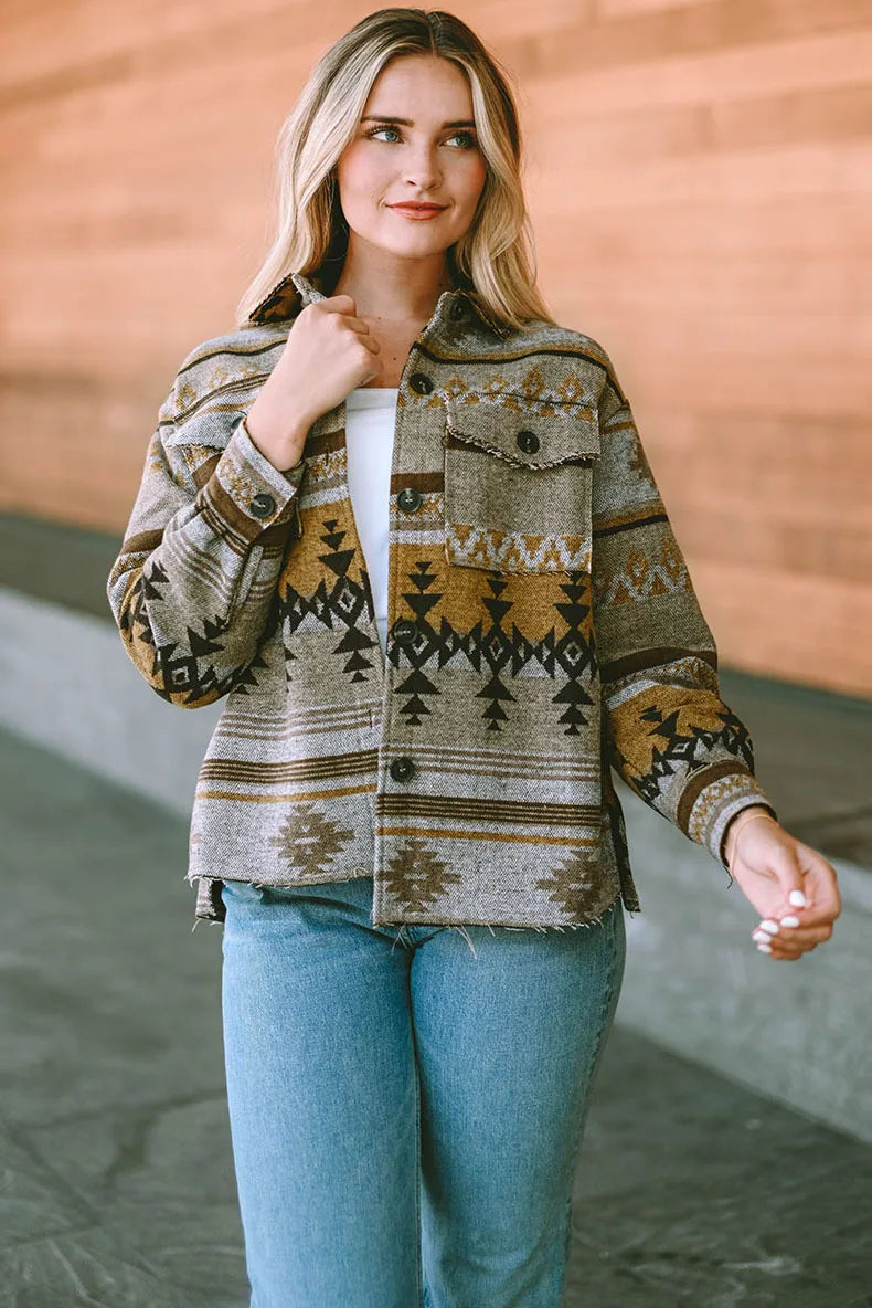 Wander in The Wild Boho Western Aztec Jacket [Spirit and Rebel]   