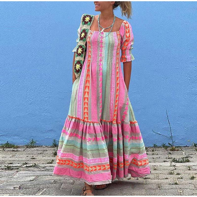 Sunrise Stripes Boho Sundress [Spirit and Rebel]   