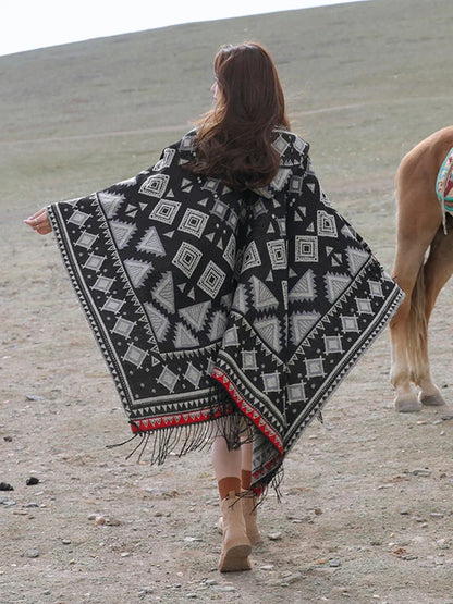 Wild Soul Gypsy Hooded Boho Poncho Cape [Spirit and Rebel]   