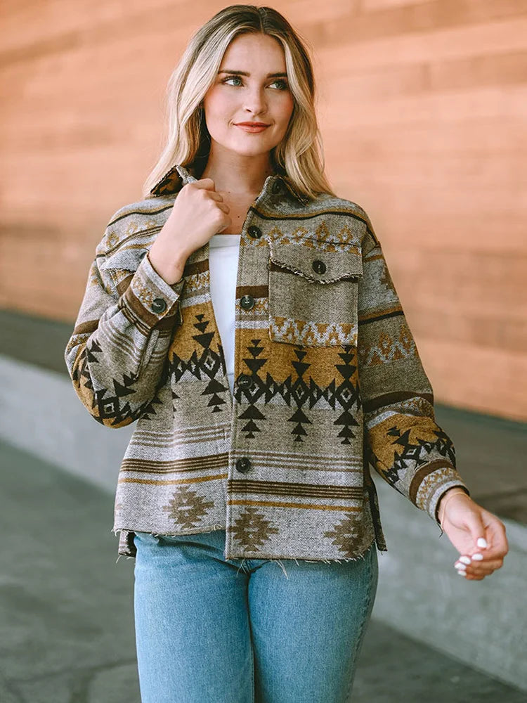 Wander in The Wild Boho Western Aztec Jacket [Spirit and Rebel]   