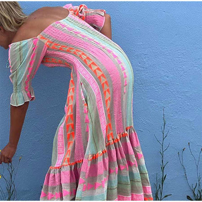 Sunrise Stripes Boho Sundress [Spirit and Rebel]   