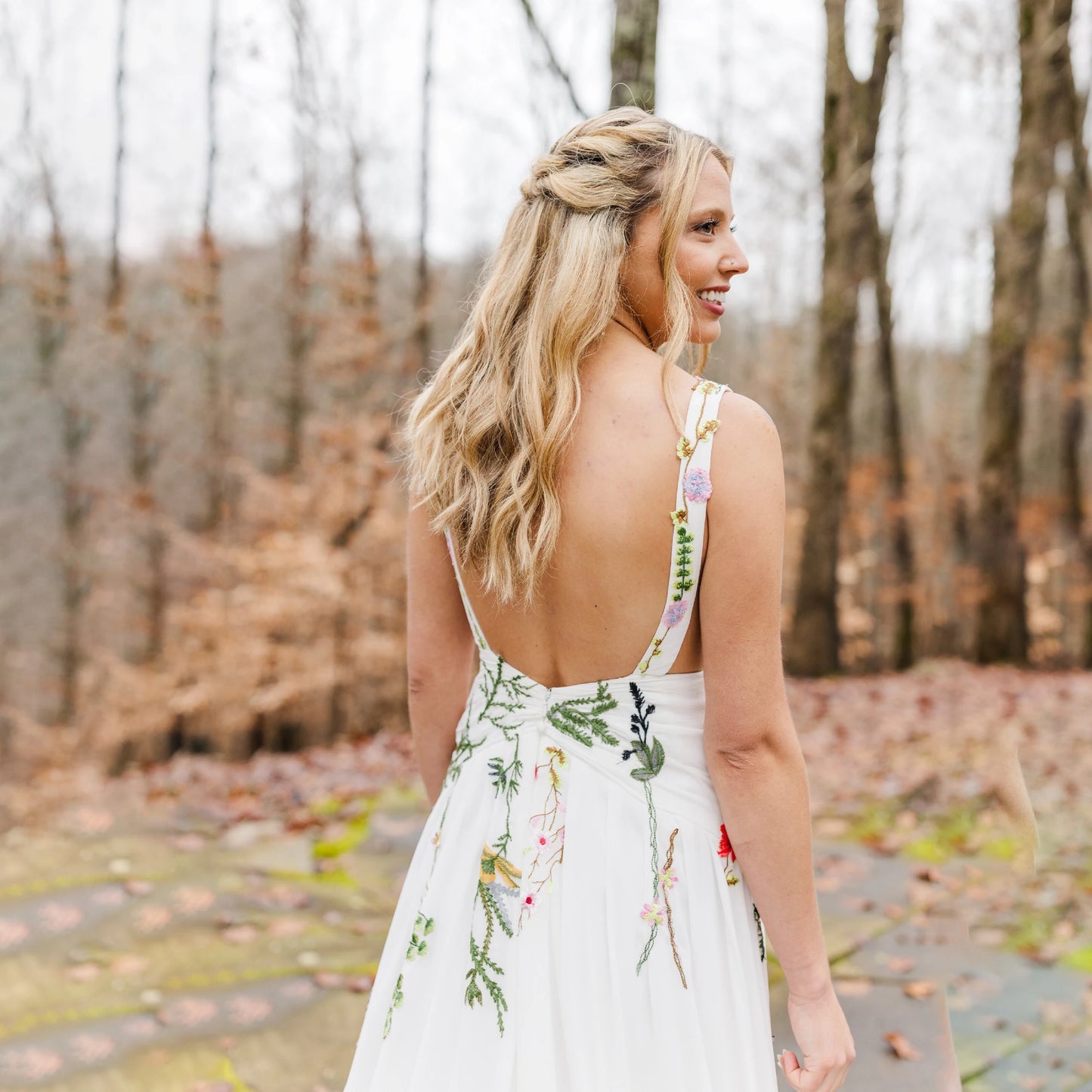 Enchanted Garden Floral Boho Wedding Dress [Spirit and Rebel]   