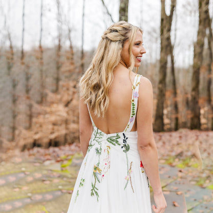 Enchanted Garden Floral Boho Wedding Dress [Spirit and Rebel]   