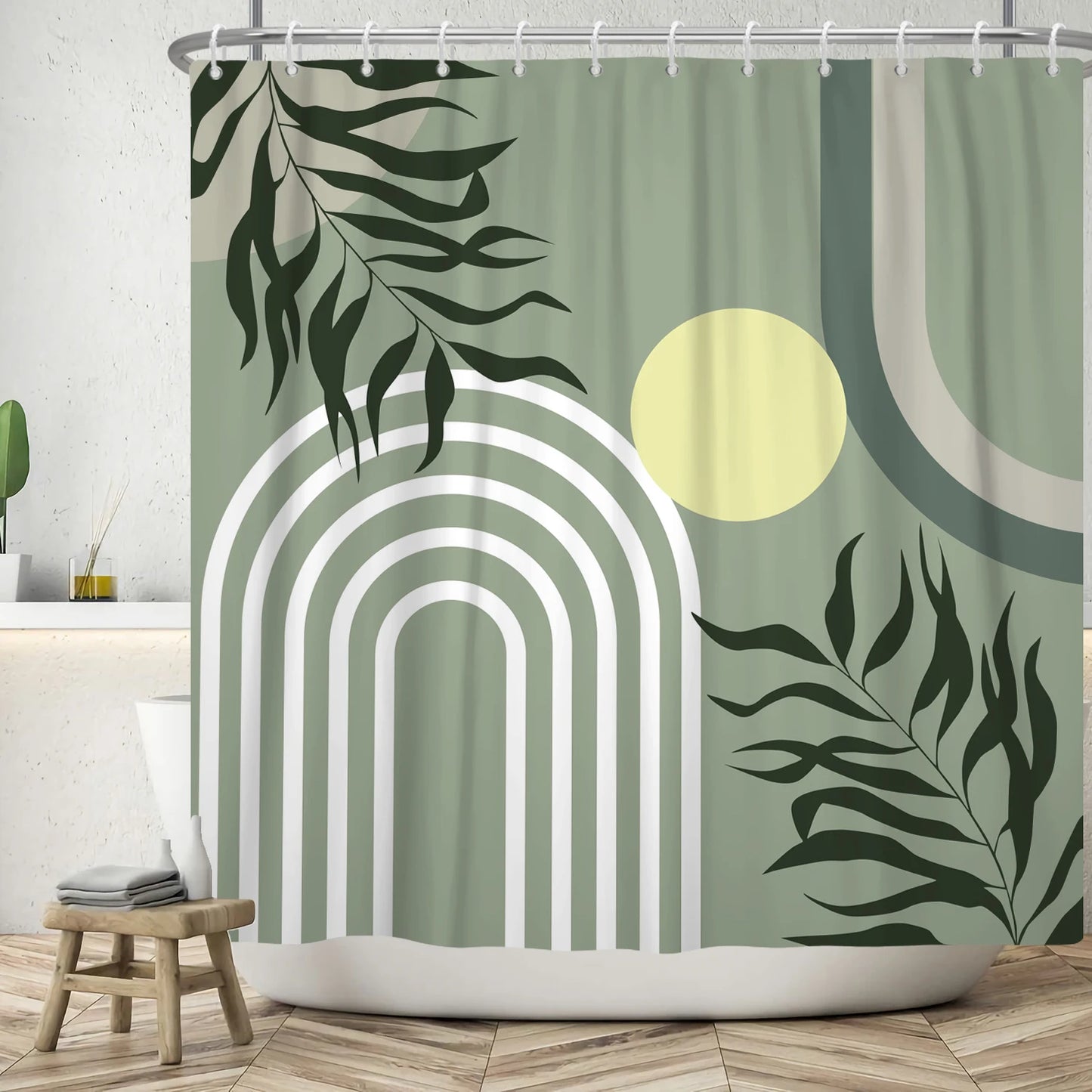 Oasis Boho Shower Curtain [Spirit and Rebel] YFX09588 W120xH180cm 