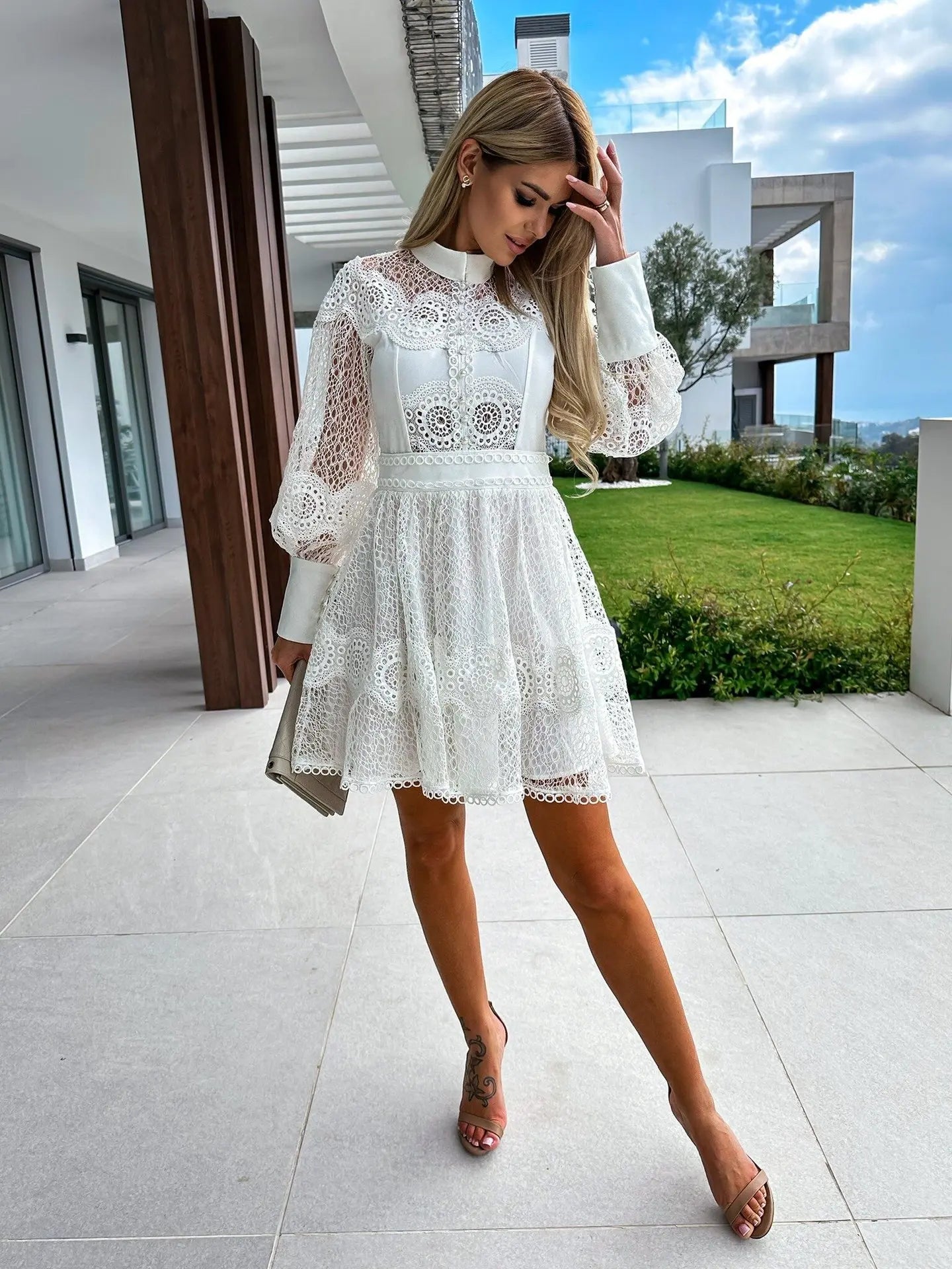 Heavenly Lace Boho Midi Dress [Spirit and Rebel]   