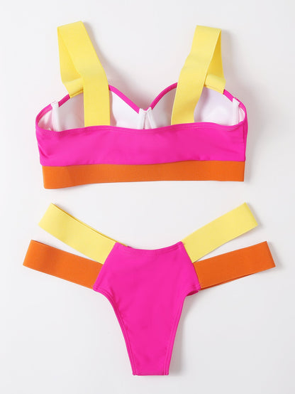 Waves Queen Bandage Brazilian Push Up Bikini Sunset and Swim