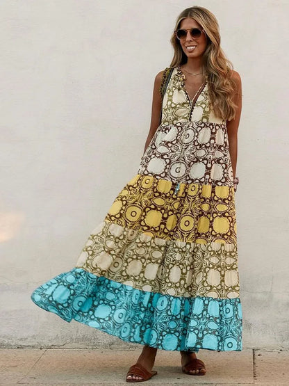 Sunset Serenity Bohemian Maxi Dress [Spirit and Rebel]   