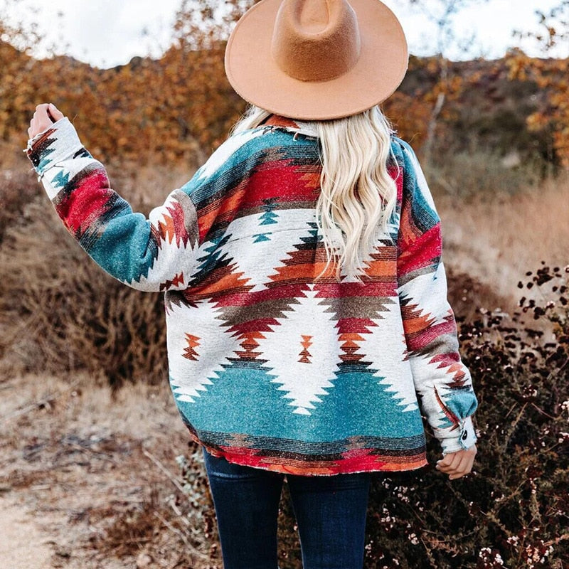 Boho Goddess Long Sleeved Shirt Jacket [Spirit and Rebel]   