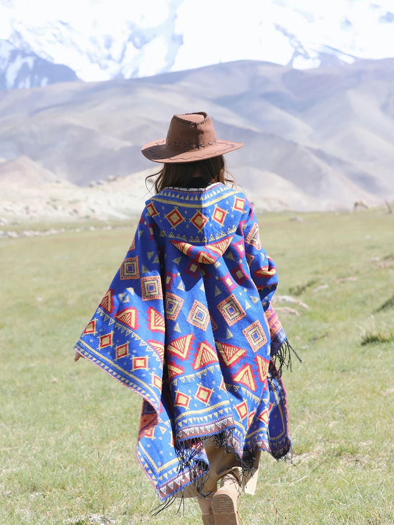 Wild Soul Gypsy Hooded Boho Poncho Cape [Spirit and Rebel]   