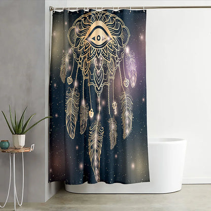 Dreamcatcher Dreamscape Curtain Boho Shower Curtain [Spirit and Rebel] Multi 150*180cm 