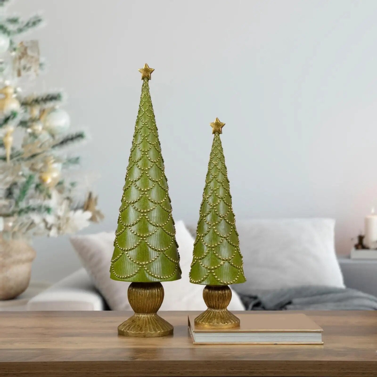 Green Christmas Tree Cone with Star Topper [Spirit and Rebel]   