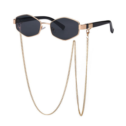 Sunshine Goddess Punk Sunglasses with Chain Sunset and Swim C7 with chain