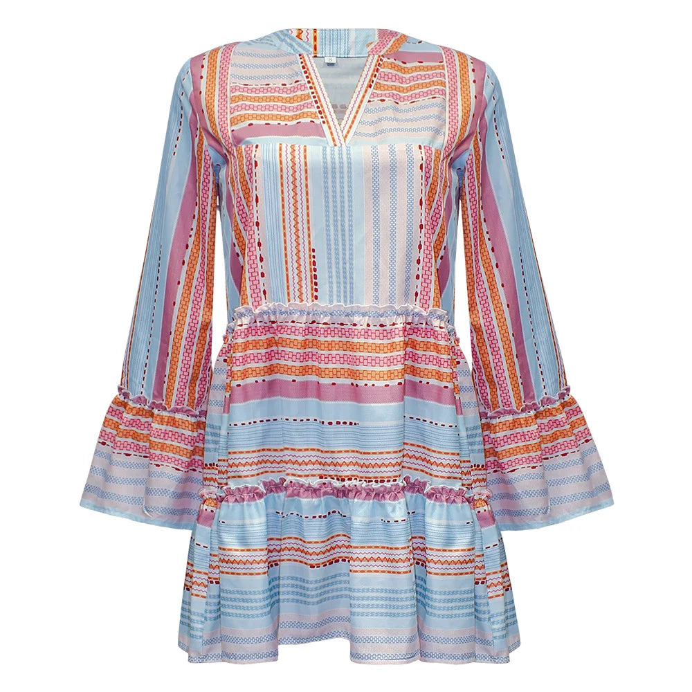 Summer Joy Long Sleeve Boho Dress [Spirit and Rebel]   