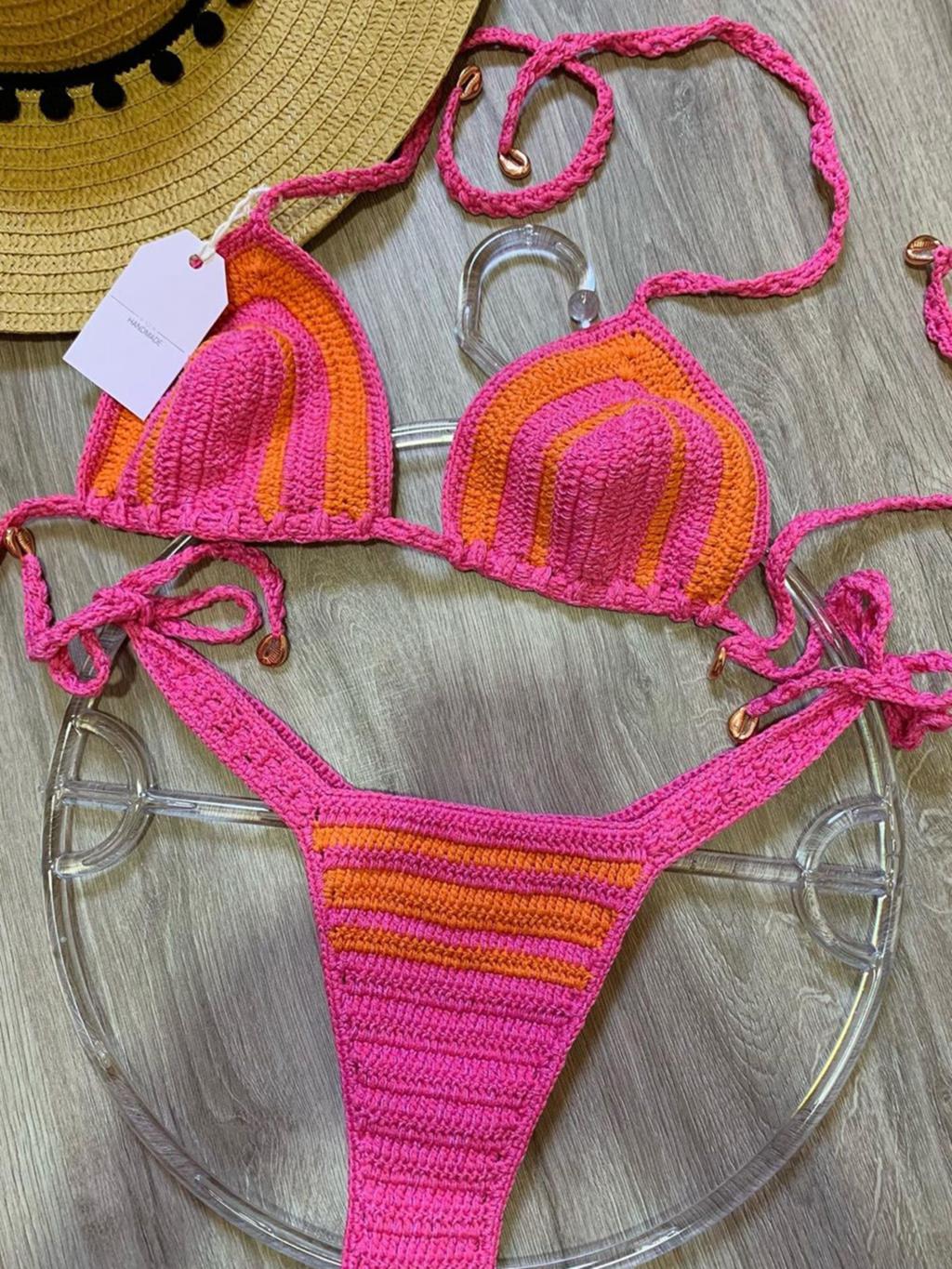 Pink Handmade Crochet Bikini [Spirit and Rebel]