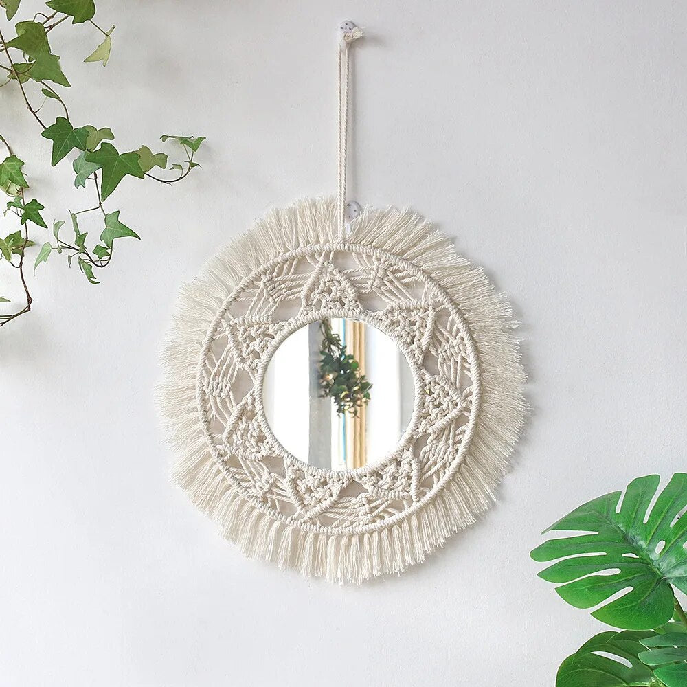 Boho Bliss Macrame Wall Mirrors [Spirit and Rebel] M0767  