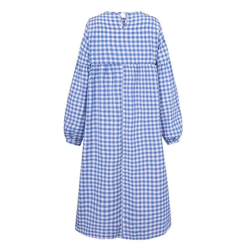 Plaid Breeze Dream Plus Size Boho Dress [Spirit and Rebel]   