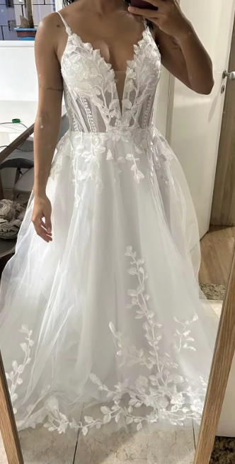 Fairytale Bloom A-Line Boho Wedding Dress [Spirit and Rebel]   