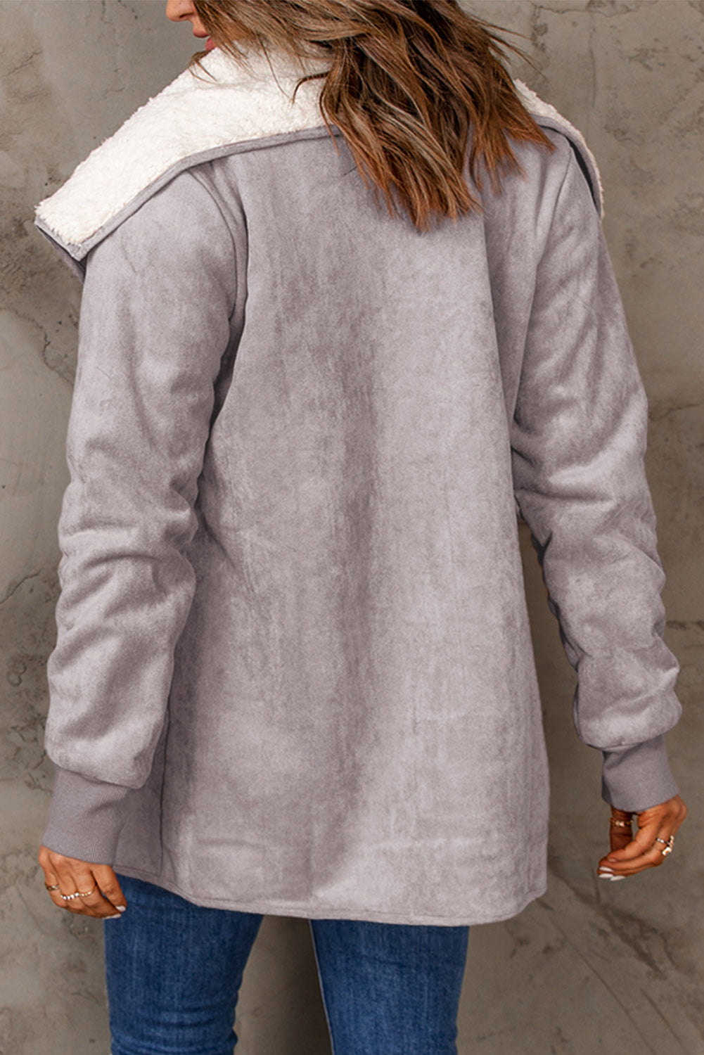 Open Front Long Sleeve Sherpa Jacket [Spirit and Rebel]