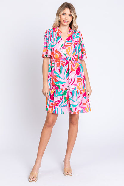 GeeGee Floral Ruffled Mini Boho Dress [Spirit and Rebel]   