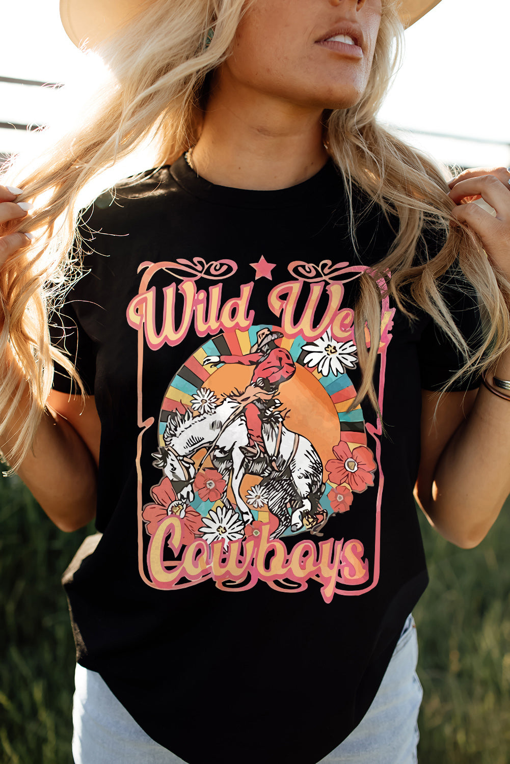 WILD WEST COWBOYS Graphic Tee Shirt [Spirit and Rebel]   