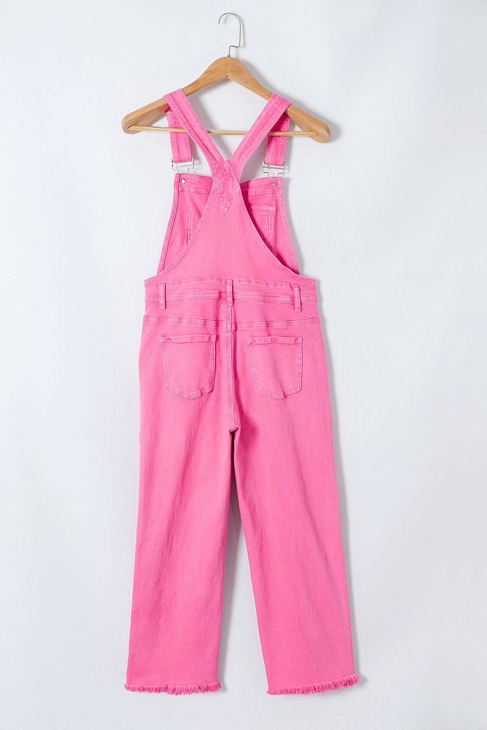 Distressed Pocketed Wide Strap Denim Overalls [Spirit and Rebel]   