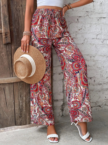 Printed Wide Leg Pants [Spirit and Rebel]   