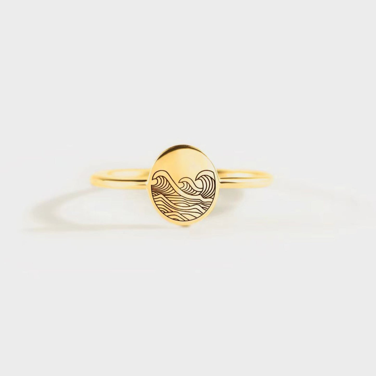 925 Sterling Silver Signet Ring - Spirit and Rebel [Spirit and Rebel] Gold 5 