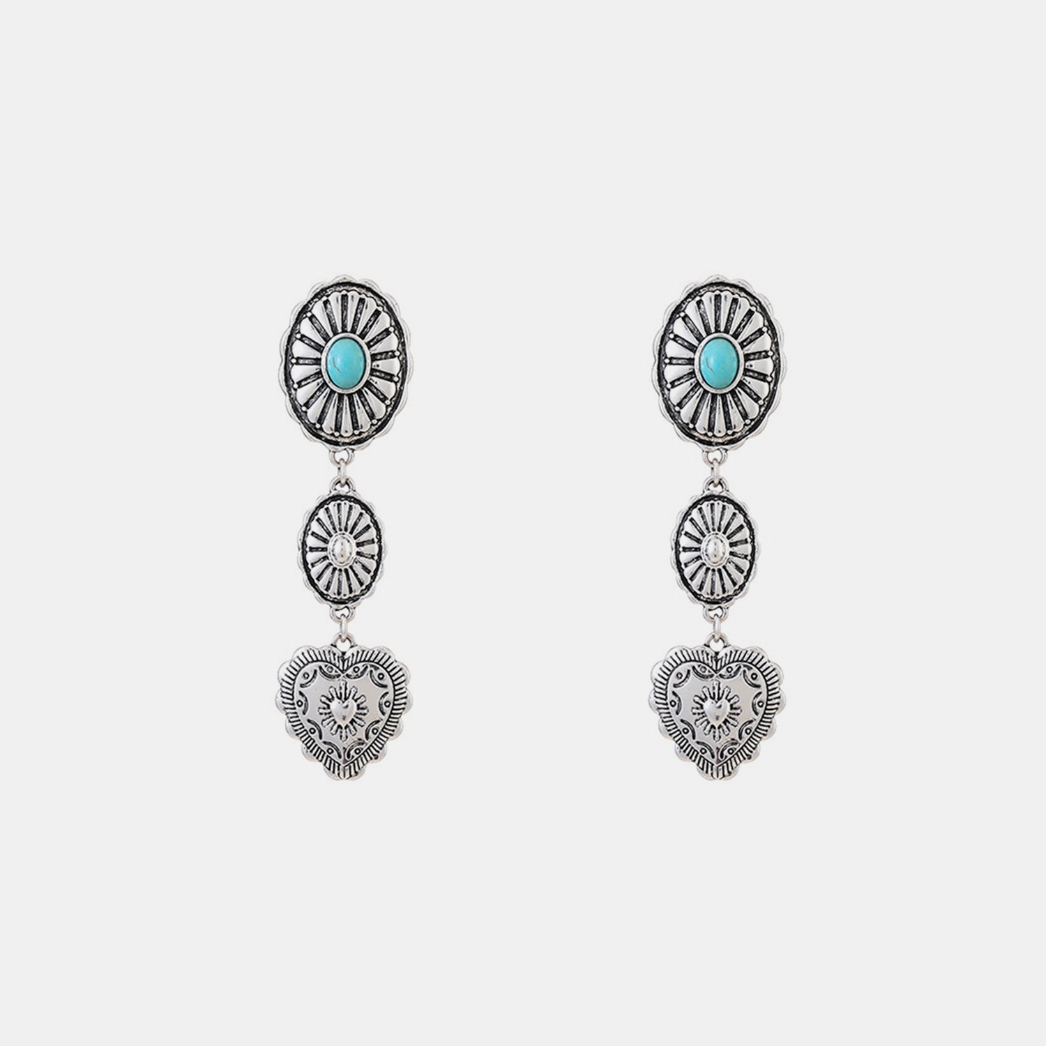 Heart Alloy Dangle Boho Earrings - Spirit and Rebel [Spirit and Rebel]   