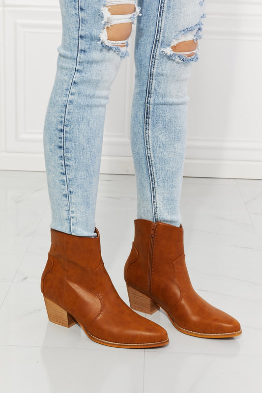 MMShoes Watertower Town Faux Leather Western Ankle Boots in Ochre [Spirit and Rebel] Ochre 6 