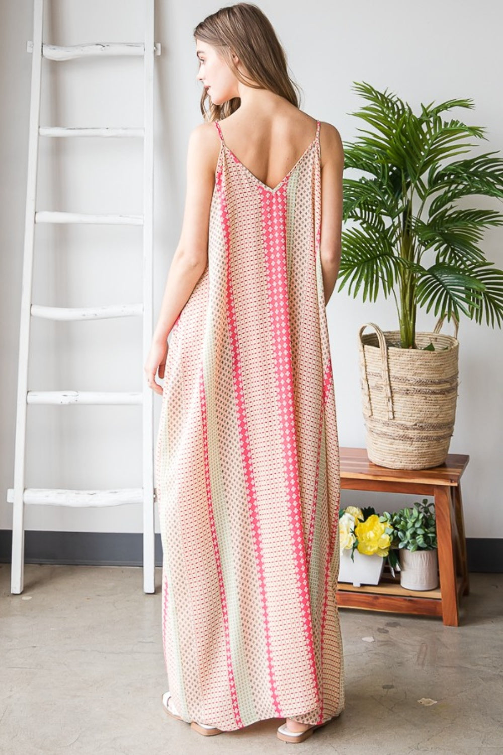 Heimish Printed Maxi Boho Cami Boho Dress with Pockets - Spirit and Rebel [Spirit and Rebel]   